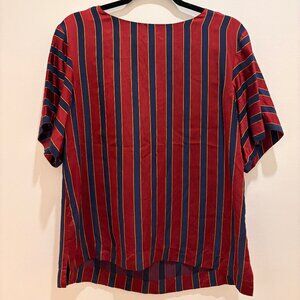 Vintage J. Crew 100% Silk Short-sleeve Blouse Size 6